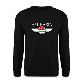 J’aime l’Abkhazie, T-shirt design de style élégance - Sweat-shirt Unisexe - noir - Devant - Alina (178cm) & Michal (187cm)