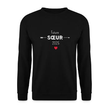 Future sœur 2025 - Sweat-shirt Unisexe - noir - Devant - Alina (178cm) & Michal (187cm)