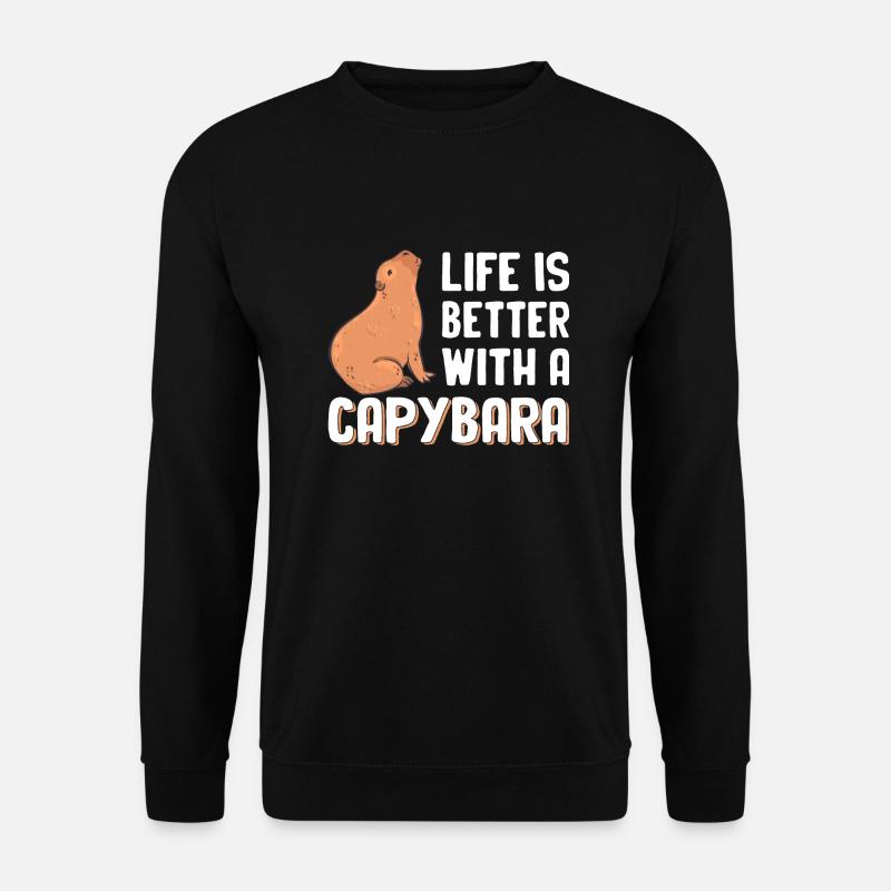 Capybara - Unisex Pullover - Schwarz