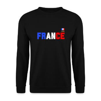 drapeau france cadeau, cadeau france drapeau - Sweat-shirt Unisexe - noir - Devant - Alina (178cm) & Michal (187cm)