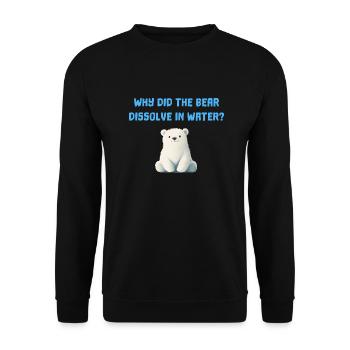 Why does the bear break up on Chemistry Chemist - Unisex Sweatshirt - black - Front - Alina (178cm) & Michal (187cm)