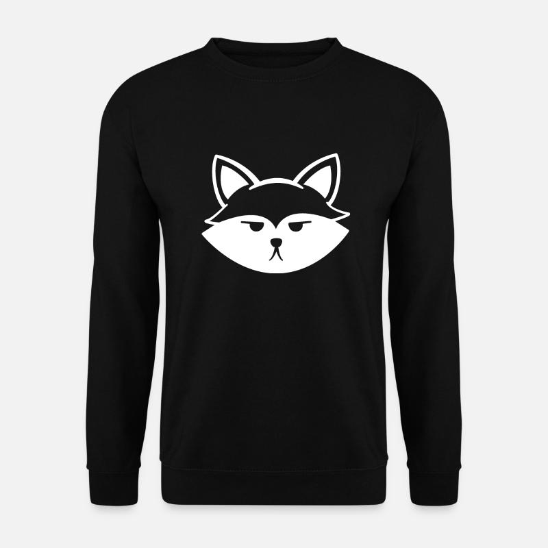 Grimmiger niedlicher Fuchs - Unisex Pullover - Schwarz