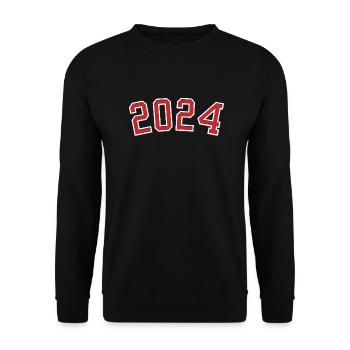 Année de naissance sport 2024 - Sweat-shirt Unisexe - noir - Devant - Alina (178cm) & Michal (187cm)