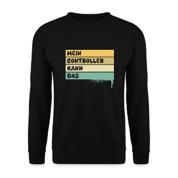 Geschenk für Controller - Unisex Pullover - Schwarz - Vorne - Alina (178cm) & Michal (187cm)