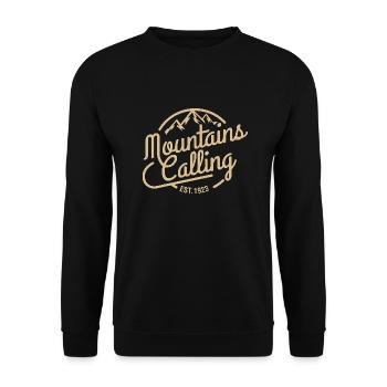 L’appel de la montagne - Sweat-shirt Unisexe - noir - Devant - Alina (178cm) & Michal (187cm)