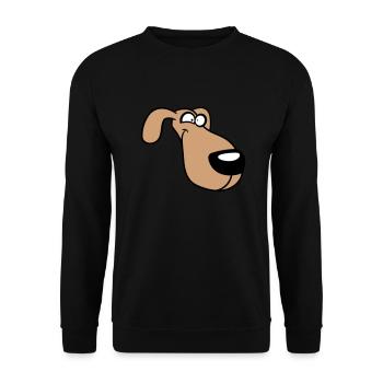 Dog Face Funny Silly Funny Crazy Comic - Unisex Sweatshirt - black - Front - Alina (178cm) & Michal (187cm)