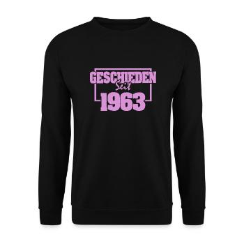 Divorced 1963 - Unisex Sweatshirt - black - Front - Alina (178cm) & Michal (187cm)