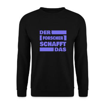 Forscher als Arbeit - Unisex Pullover - Schwarz - Vorne - Alina (178cm) & Michal (187cm)