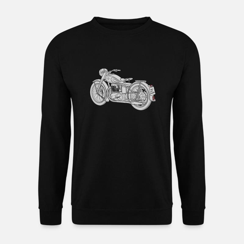 Motorrad Skizze - Unisex Pullover - Schwarz