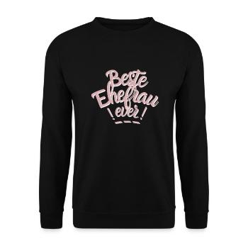 La migliore moglie di sempre! Detto della donna preferita - Felpa unisex - nero - Fronte - Alina (178cm) & Michal (187cm)