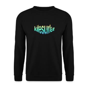 Kitesurfer in writing - Unisex Sweatshirt - black - Front - Alina (178cm) & Michal (187cm)