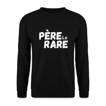 Seltene Perle Papa - Papa Geschenkidee - Unisex Pullover - Schwarz - Vorne - Alina (178cm) & Michal (187cm)