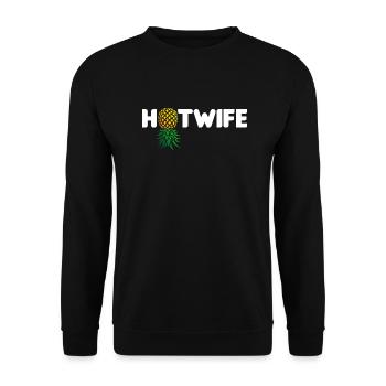Hotwife Upside Down Pineapple Swinger Hot Wife - Unisex Sweatshirt - black - Front - Alina (178cm) & Michal (187cm)