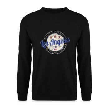 Los Angeles Kalifornien USA West Coast Souvenir - Unisex Pullover - Schwarz - Vorne - Alina (178cm) & Michal (187cm)