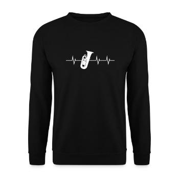 Tuba Beats - Unisex Pullover - Schwarz - Vorne - Alina (178cm) & Michal (187cm)