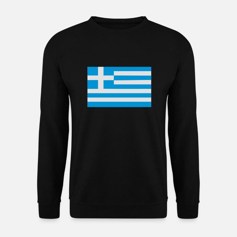 greece flag - Unisex Pullover - Schwarz