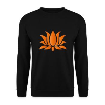 _flower_chakra2_swadhisthana_sacrum - Unisex Pullover - Schwarz - Vorne - Alina (178cm) & Michal (187cm)