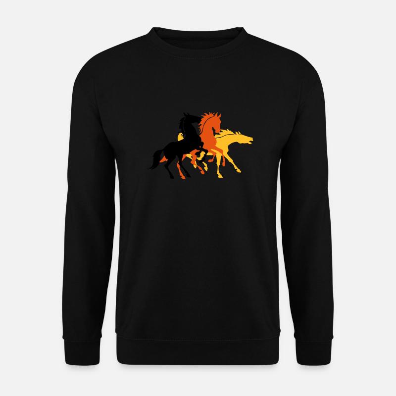 Three horses - Unisex Sweatshirt - black