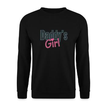 daddy's girl - Unisex Pullover - Schwarz - Vorne - Alina (178cm) & Michal (187cm)