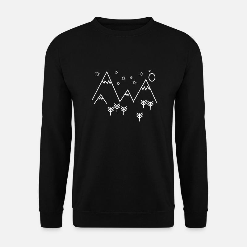 Natur - Berge - Wandern - Klettern - Unisex Pullover - Schwarz