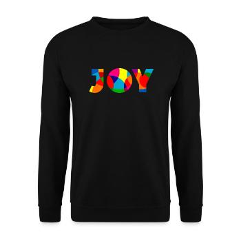 Joy - Freude - Unisex Sweatshirt - black - Front - Alina (178cm) & Michal (187cm)
