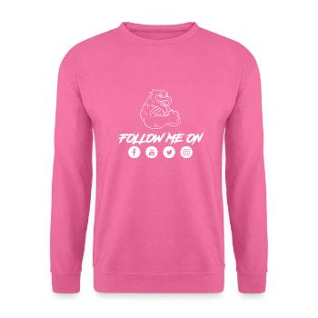 FOLLOW ME ON (SOCIAL) - Unisex Pullover - Pink - Vorne