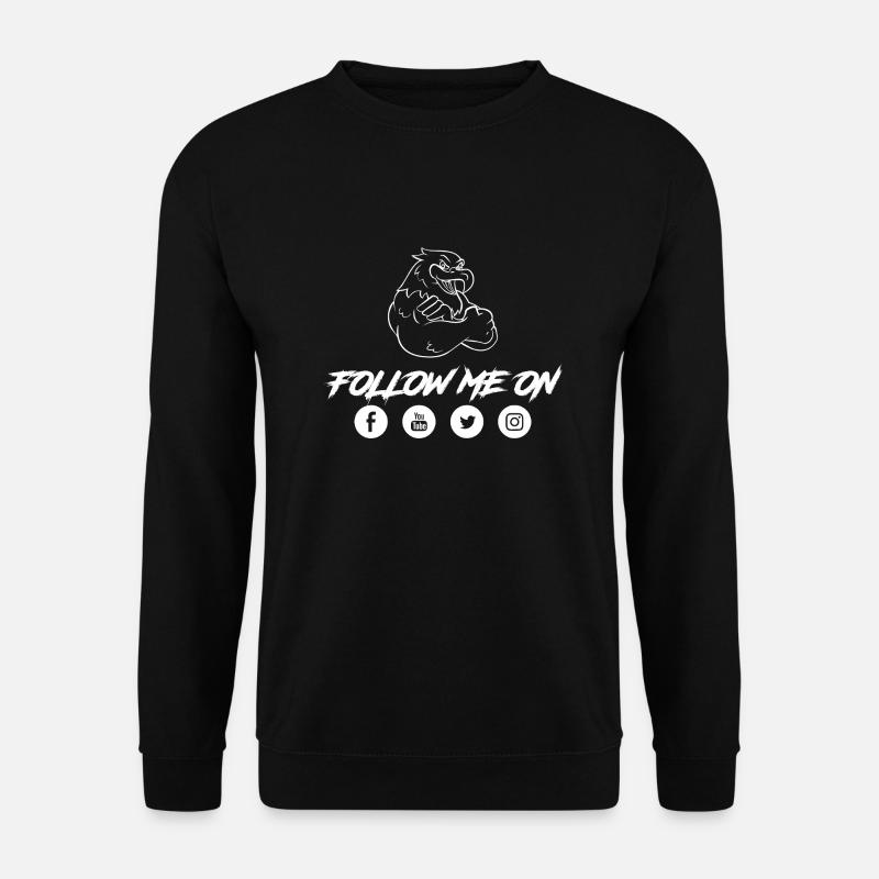 FOLLOW ME ON (SOCIAL) - Unisex Pullover - Schwarz