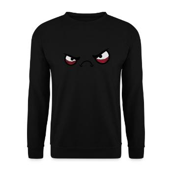 Angry Face - Unisex Sweatshirt - black - Front - Alina (178cm) & Michal (187cm)