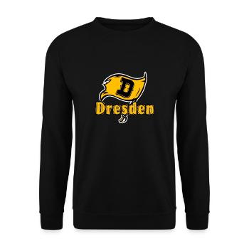 dresden_fahne - Unisex Sweatshirt - black - Front - Alina (178cm) & Michal (187cm)