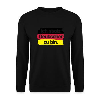 I'm proud to be German. - Unisex Sweatshirt - black - Front - Alina (178cm) & Michal (187cm)