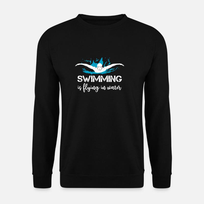 Swimming - Unisex Pullover - Schwarz