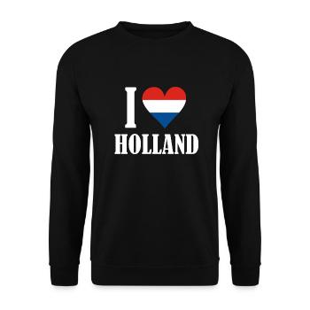 J'AIME LA HOLLANDE - Sweat-shirt Unisexe - noir - Devant - Alina (178cm) & Michal (187cm)