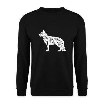 german shepherd - Unisex Sweatshirt - black - Front - Alina (178cm) & Michal (187cm)