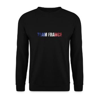 Team Frankreich - Unisex Pullover - Schwarz - Vorne - Alina (178cm) & Michal (187cm)