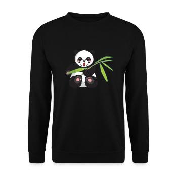Panda - Sweat-shirt Unisexe - noir - Devant - Alina (178cm) & Michal (187cm)
