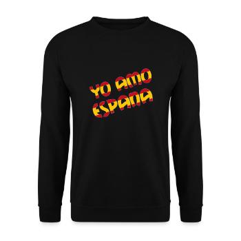 Yo Amo Espana / Ich Liabe Spain / I Love Spain - Unisex Sweatshirt - black - Front - Alina (178cm) & Michal (187cm)
