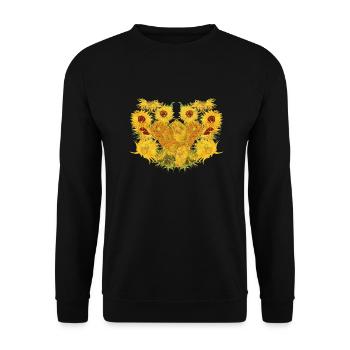 Vincent van Gogh Tournesols Tournesols Art Art - Sweat-shirt Unisexe - noir - Devant - Alina (178cm) & Michal (187cm)