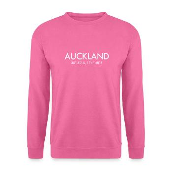Auckland - New Zealand - Coordinates - Latitude - Unisex Pullover - Pink - Vorne