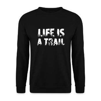 Mountainbike Life is a Trail Mountainbiker - Sweat-shirt Unisexe - noir - Devant - Alina (178cm) & Michal (187cm)