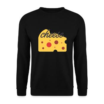 Cheese - Sweat-shirt Unisexe - noir - Devant - Alina (178cm) & Michal (187cm)