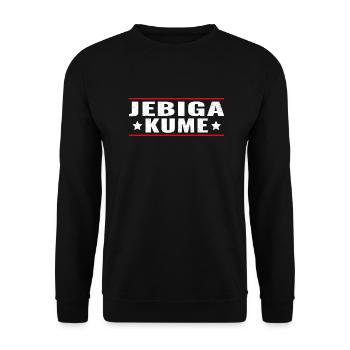 Balkan Jugo - Jugoslawien - Spruch - jebiga kume - Unisex Pullover - Schwarz - Vorne - Alina (178cm) & Michal (187cm)