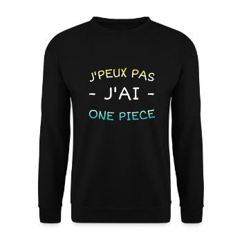 Je peux pas j'ai One Piece - Sweat-shirt Unisexe - noir - Devant - Alina (178cm) & Michal (187cm)