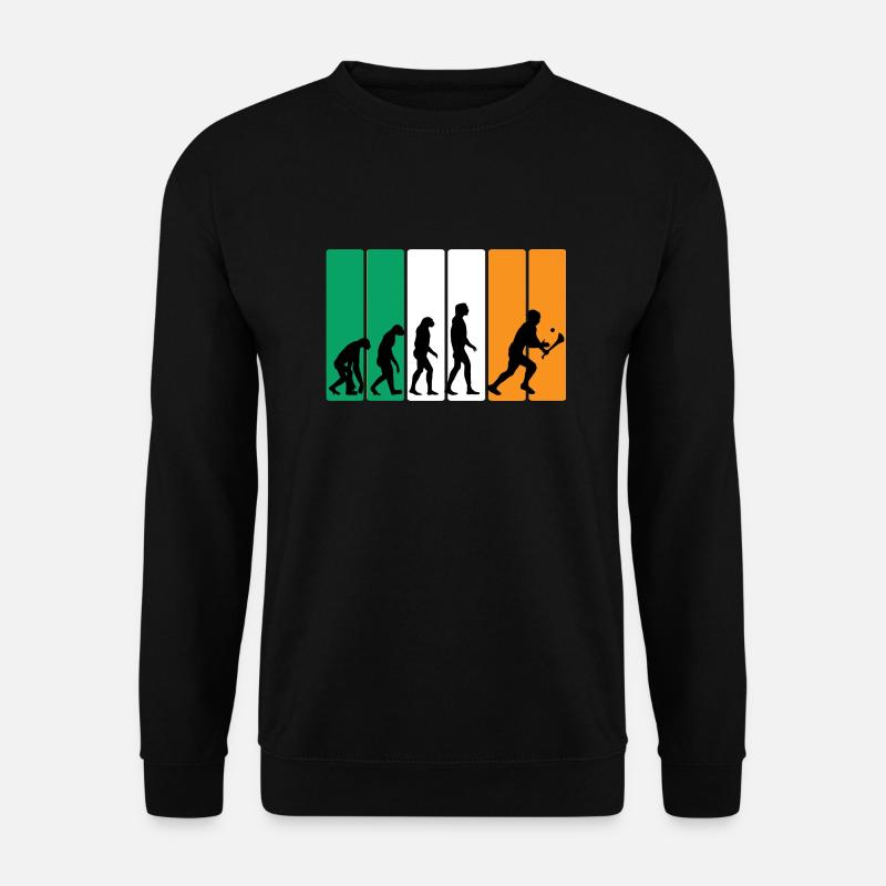 Die Evolution von Hurling - Unisex Pullover - Schwarz
