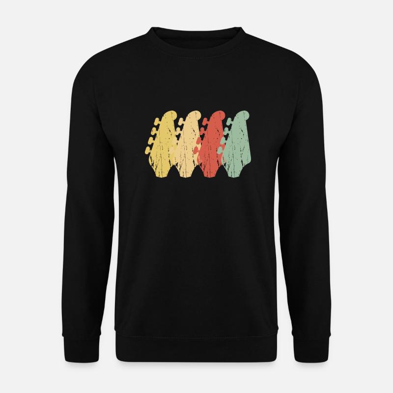 Vintage E-Bass Gitarrenhälse - Unisex Pullover - Schwarz