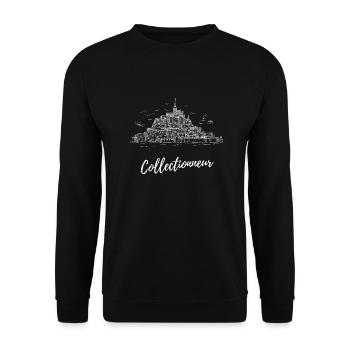 Collector mont saint michel - Unisex Sweatshirt - black - Front - Alina (178cm) & Michal (187cm)