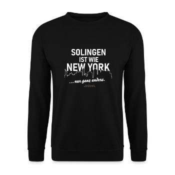 Solingen - Unisex Pullover - Schwarz - Vorne - Alina (178cm) & Michal (187cm)