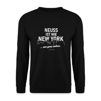 Neuss - Unisex Pullover - Schwarz - Vorne - Alina (178cm) & Michal (187cm)