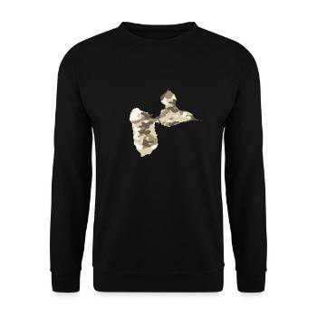 Guadeloupe 971 - Sweat-shirt Unisexe - noir - Devant - Alina (178cm) & Michal (187cm)