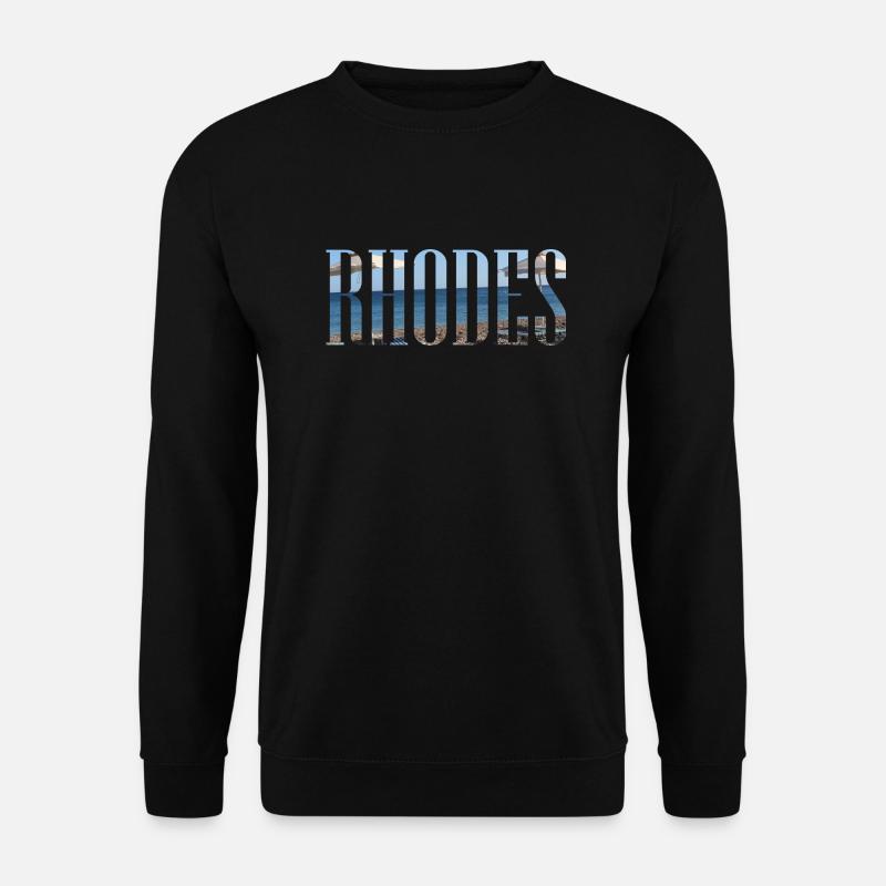 Rhodes Vacances avec Plage Grèce - Sweat-shirt Unisexe - noir