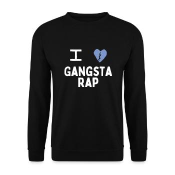 Ich liebe Gangsta Rap - Unisex Pullover - Schwarz - Vorne - Alina (178cm) & Michal (187cm)